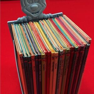 Vintage Disney StoryBook Collection with Mickey Mouse Bookend
